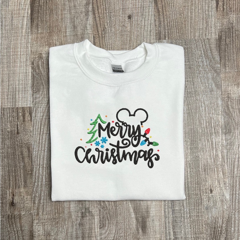 Mickey Mouse Christmas embroidered crewneck sweatshirt
